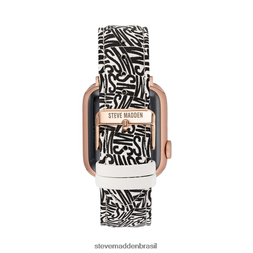 acessório Preto branco unissex Steve Madden pulseira de relógio com logotipo apple watch 42-44mm ZTFPZH840