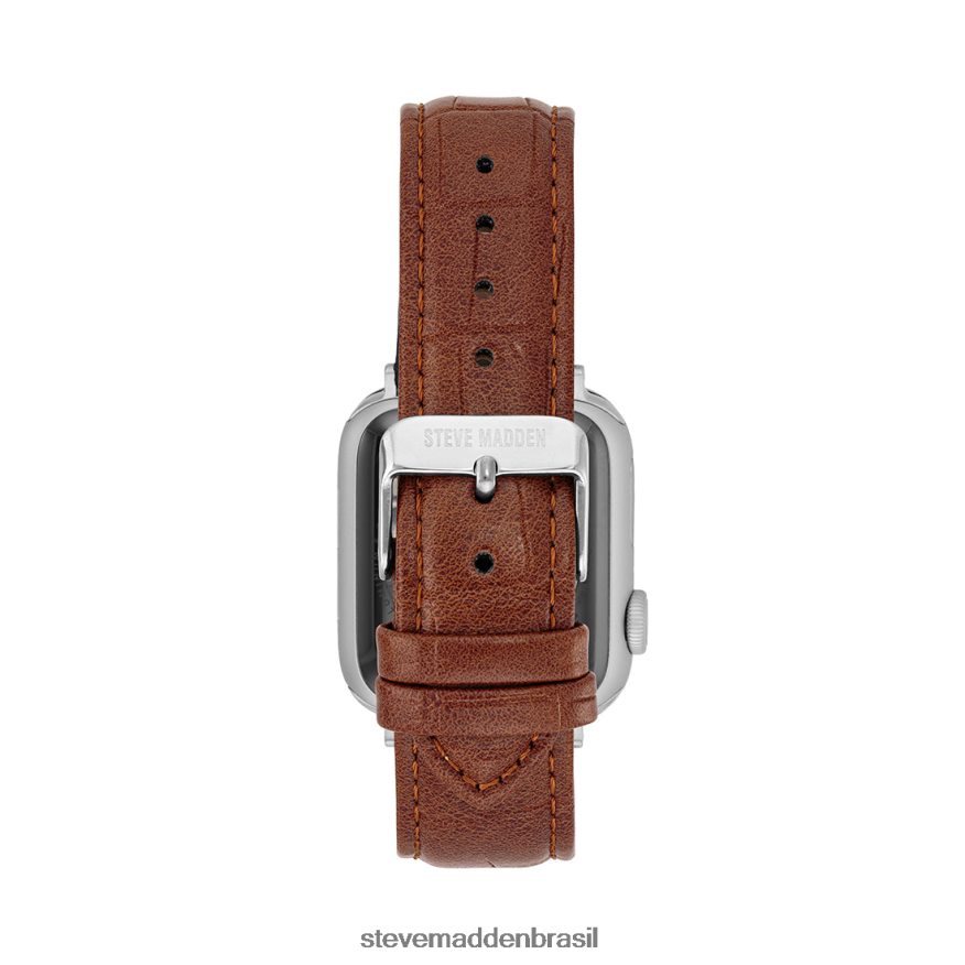 acessório marrom unissex Steve Madden pulseira de relógio texturizada apple watch 38-40mm ZTFPZH848