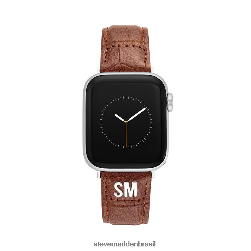 acessório marrom unissex Steve Madden pulseira de relógio texturizada apple watch 42-44mm ZTFPZH847