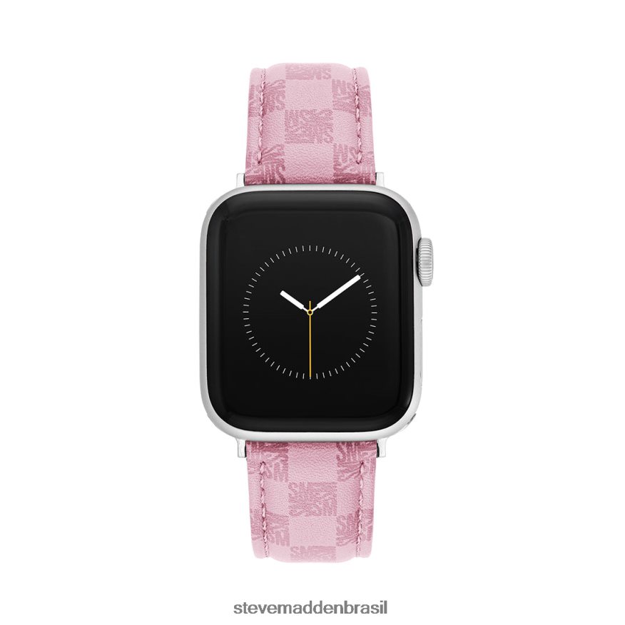 acessório rosa unissex Steve Madden pulseira de relógio com logotipo de bloco apple watch 42-44 mm ZTFPZH839