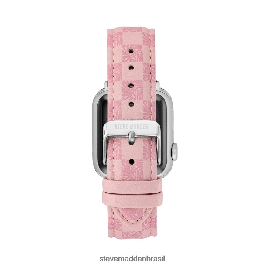 acessório rosa unissex Steve Madden pulseira de relógio com logotipo de bloco apple watch 42-44 mm ZTFPZH839