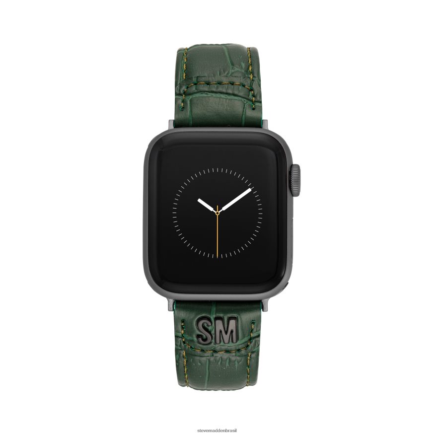 acessório verde unissex Steve Madden pulseira de relógio texturizada apple watch 42-44mm ZTFPZH838