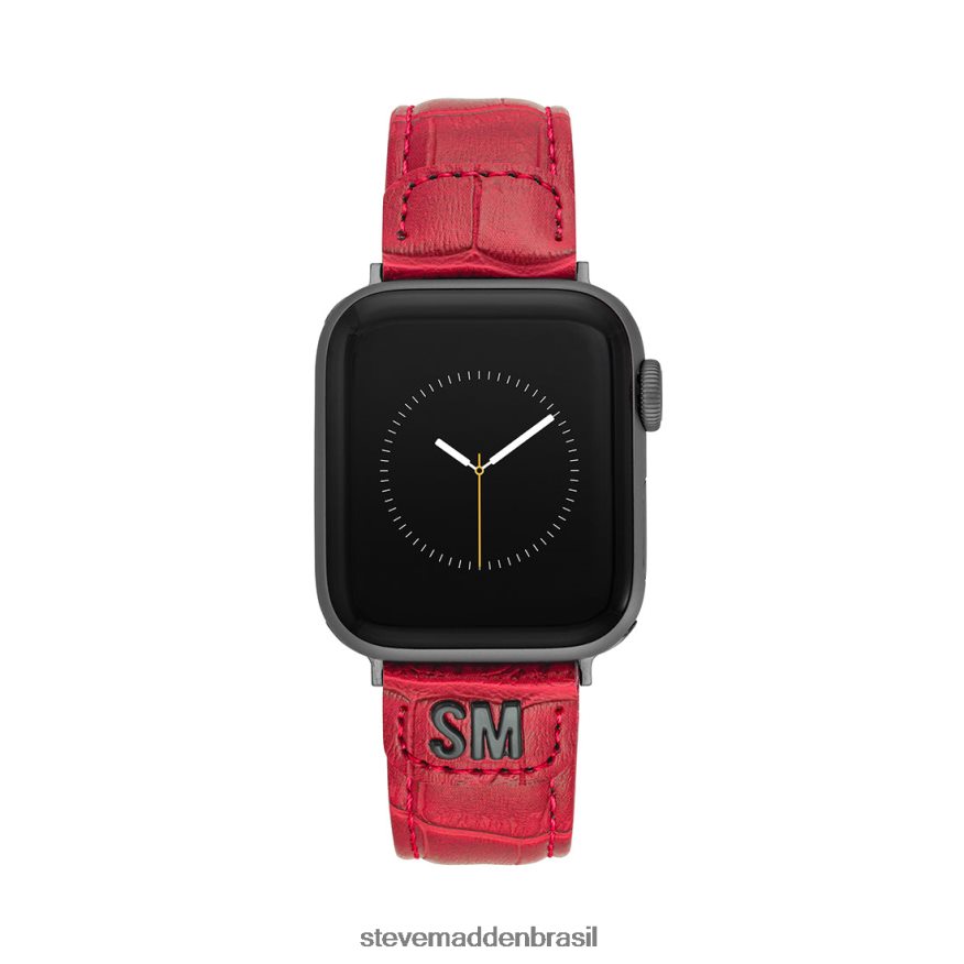 acessório vermelho unissex Steve Madden apple watch textu pulseira de relógio 42-44mm ZTFPZH849