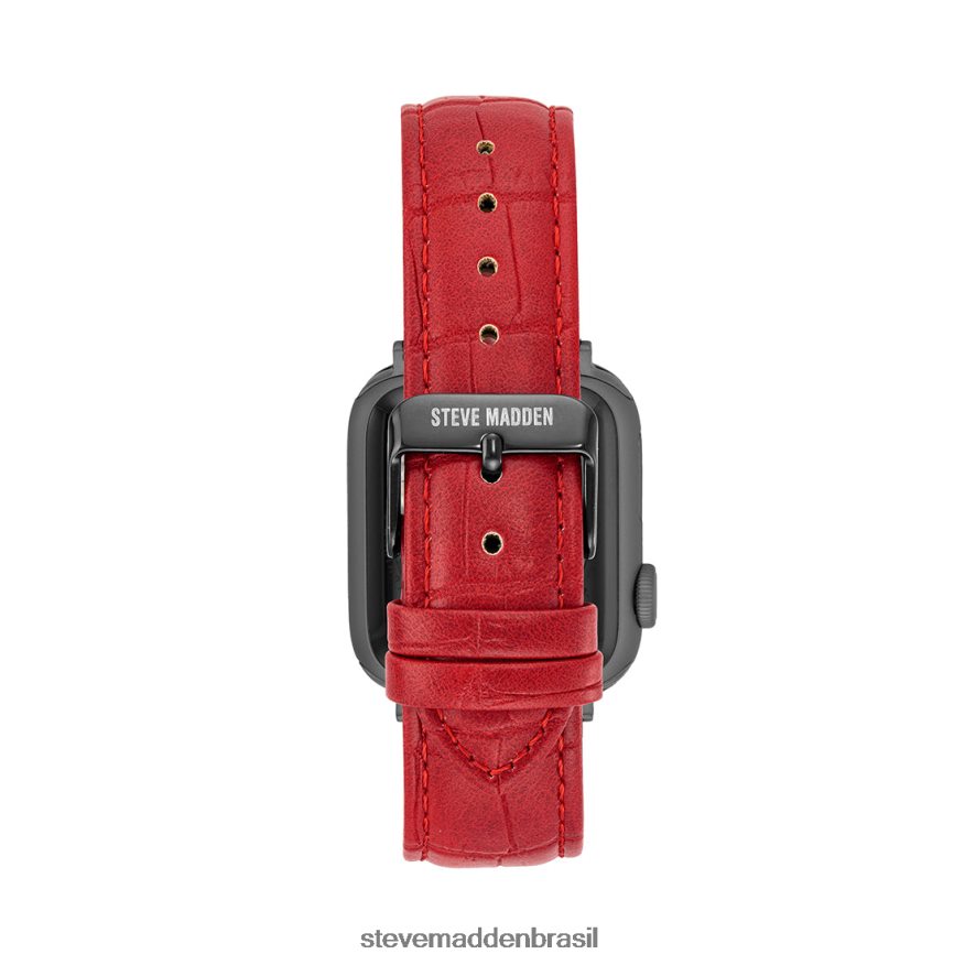 acessório vermelho unissex Steve Madden apple watch textu pulseira de relógio 42-44mm ZTFPZH849