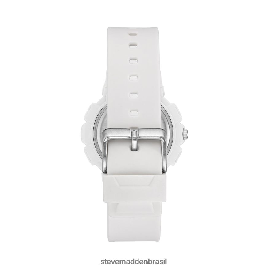 acessório branco unissex Steve Madden relógio esportivo superdimensionado ZTFPZH830