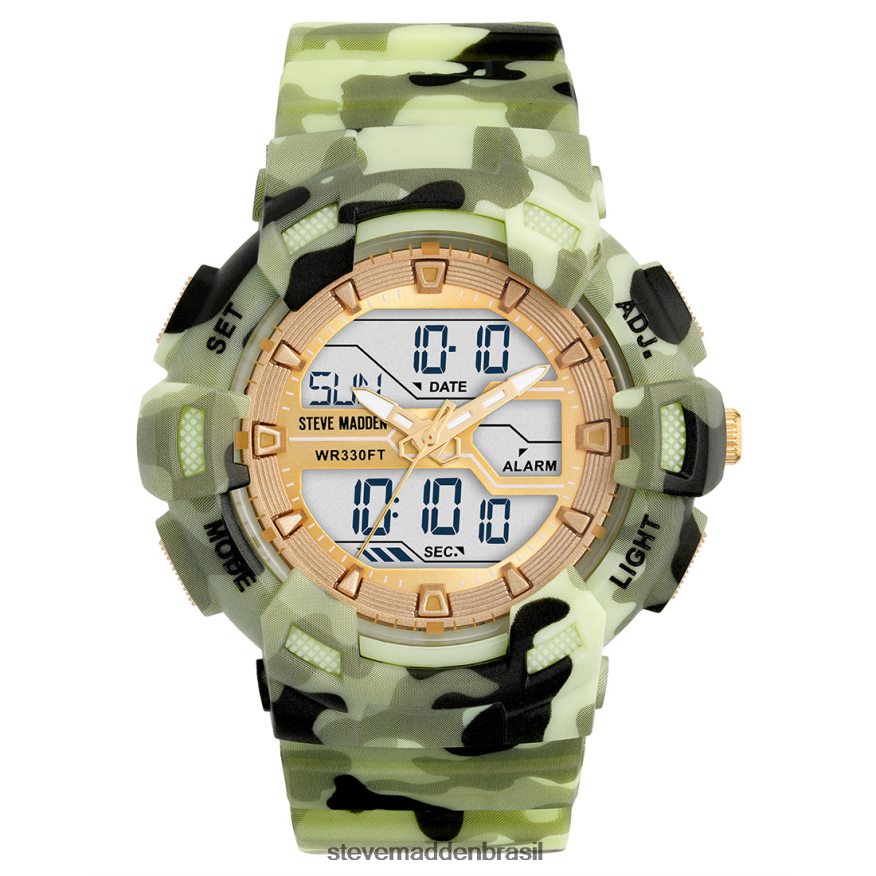 acessório camuflar unissex Steve Madden relógio esportivo superdimensionado ZTFPZH826