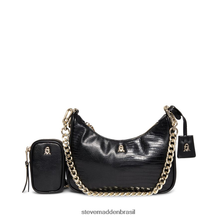 bolsa preto unissex Steve Madden lagarto vital ZTFPZH409