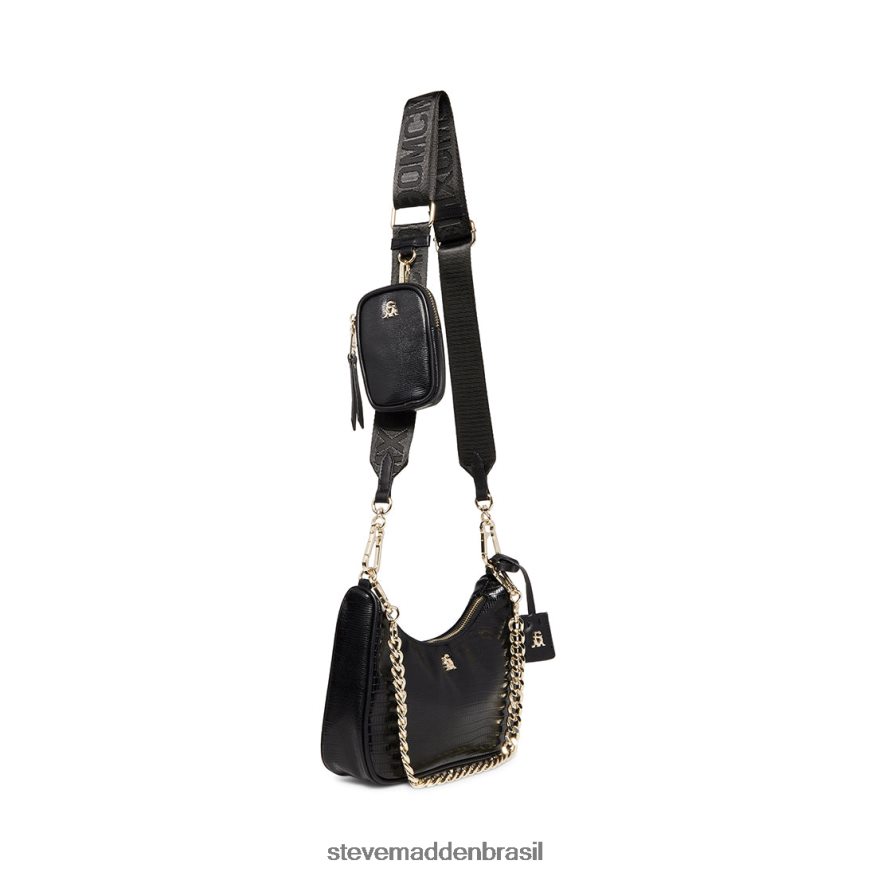 bolsa preto unissex Steve Madden lagarto vital ZTFPZH409