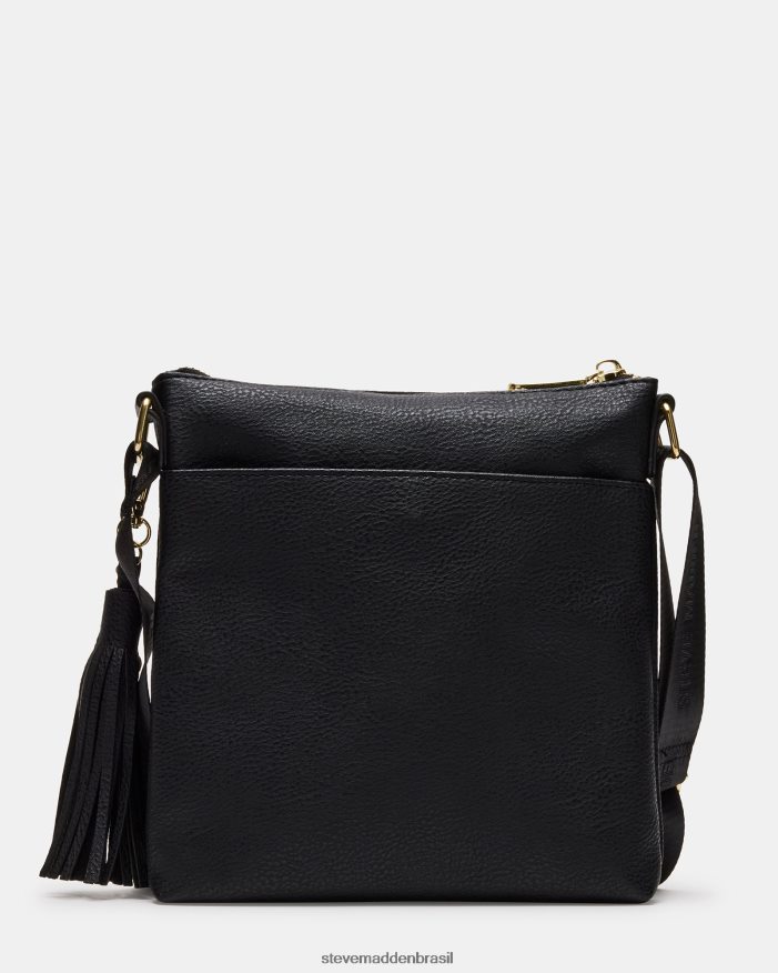 bolsa preto unissex Steve Madden logotipo crossbody ZTFPZH355