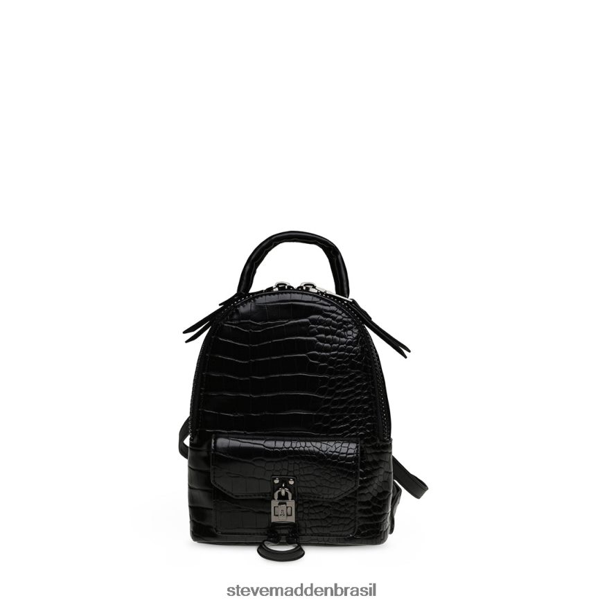 bolsa preto unissex Steve Madden crocodilo bjake ZTFPZH464