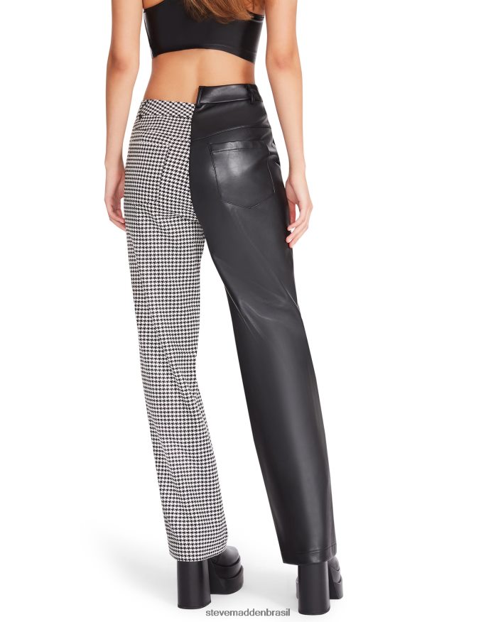 vestindo branco mulheres Steve Madden calça mackenzie houndstooth ZTFPZH685