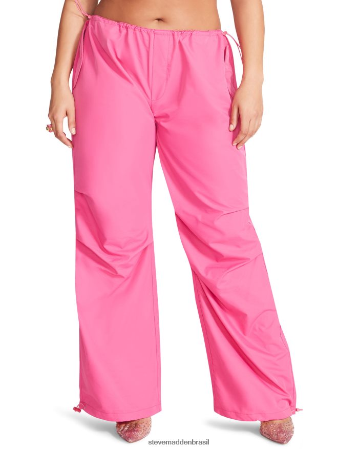 vestindo rosa mulheres Steve Madden calça de pára-quedas pia ZTFPZH671