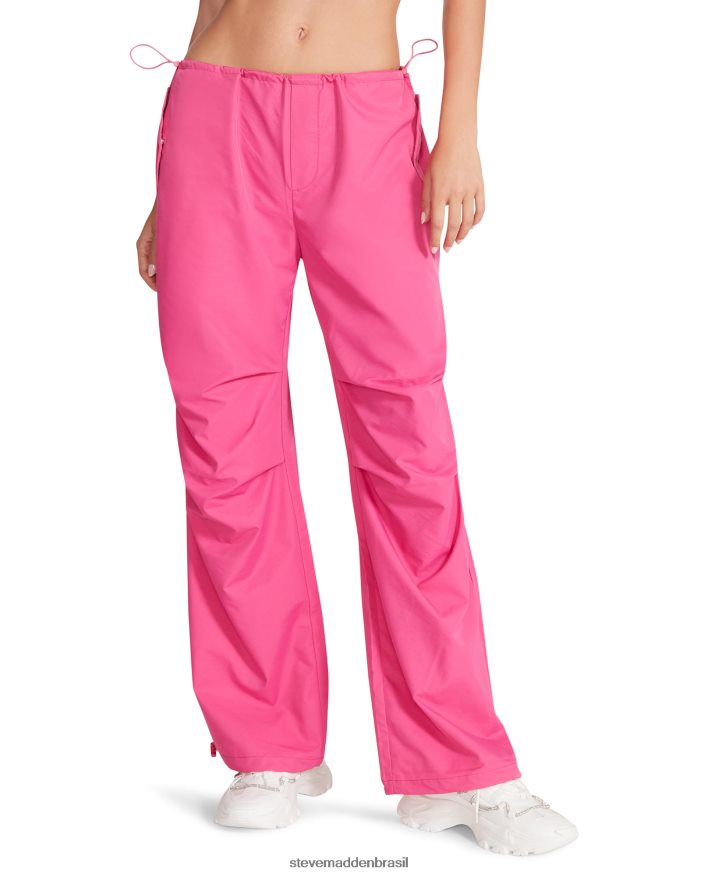 vestindo rosa mulheres Steve Madden calça de pára-quedas pia ZTFPZH671