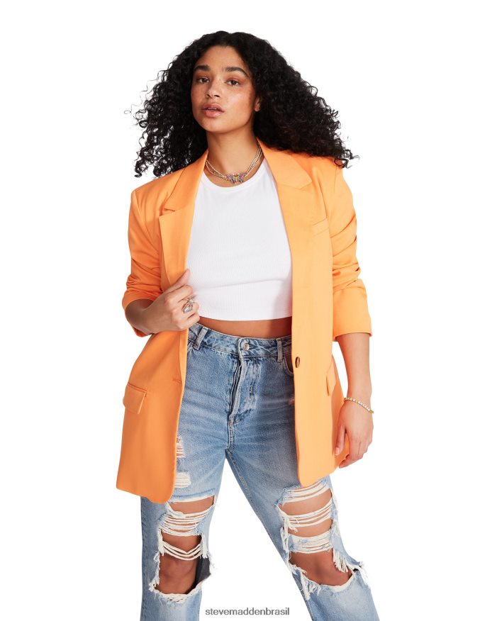 vestindo laranja mulheres Steve Madden blazer kaira ZTFPZH578