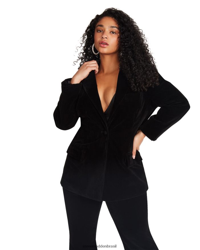 vestindo preto mulheres Steve Madden blazer harlow ZTFPZH602