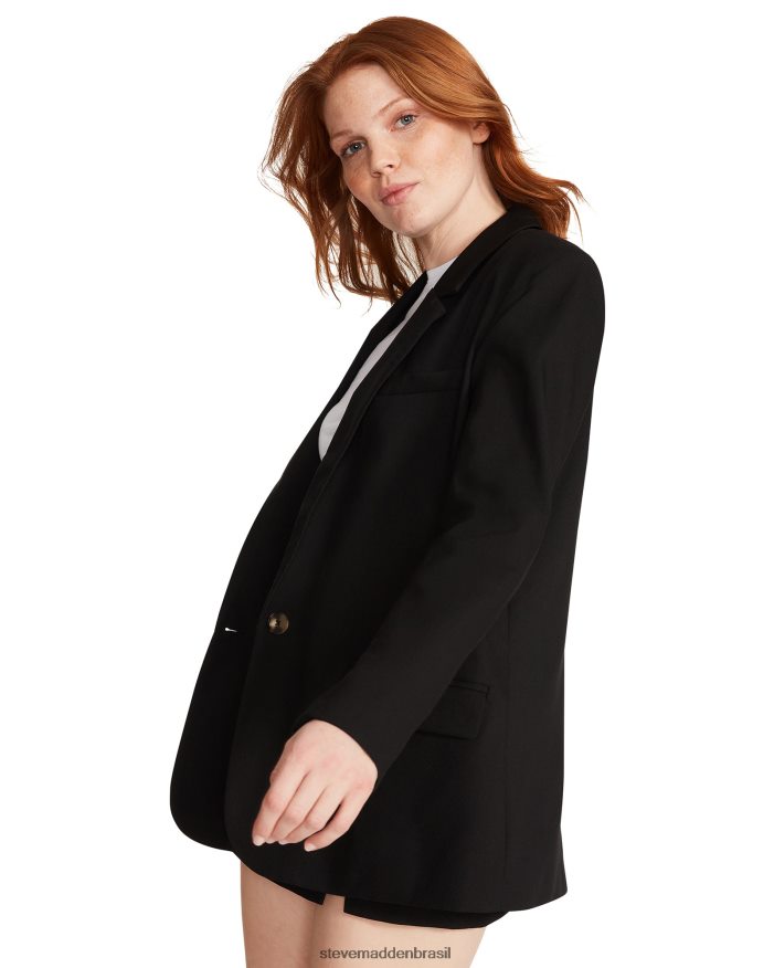 vestindo preto mulheres Steve Madden blazer kaira ZTFPZH579