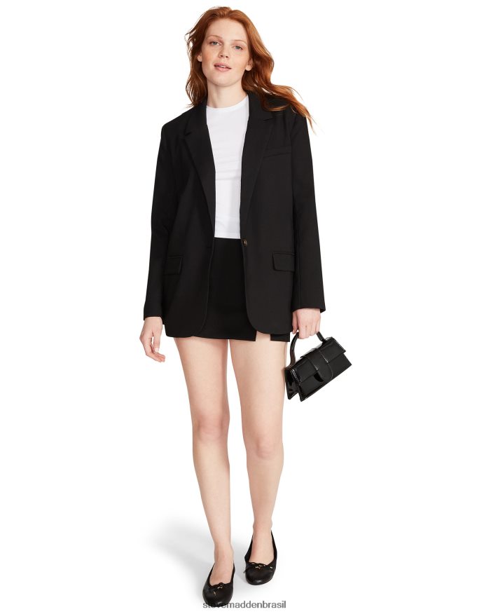 vestindo preto mulheres Steve Madden blazer kaira ZTFPZH579