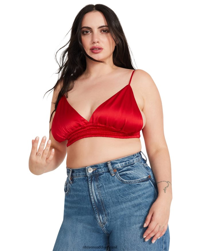 vestindo vermelho mulheres Steve Madden top de sutiã pimenta ZTFPZH774