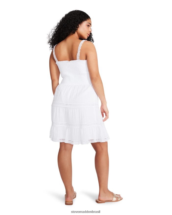 vestindo branco mulheres Steve Madden vestido de camadas felizes ZTFPZH713