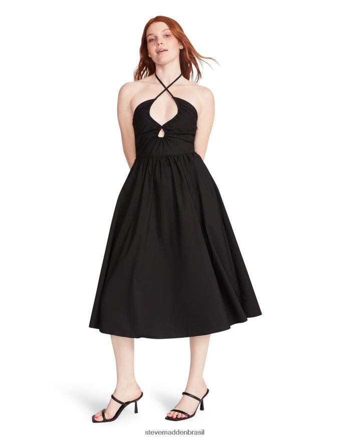 vestindo preto mulheres Steve Madden vestido anais ZTFPZH703