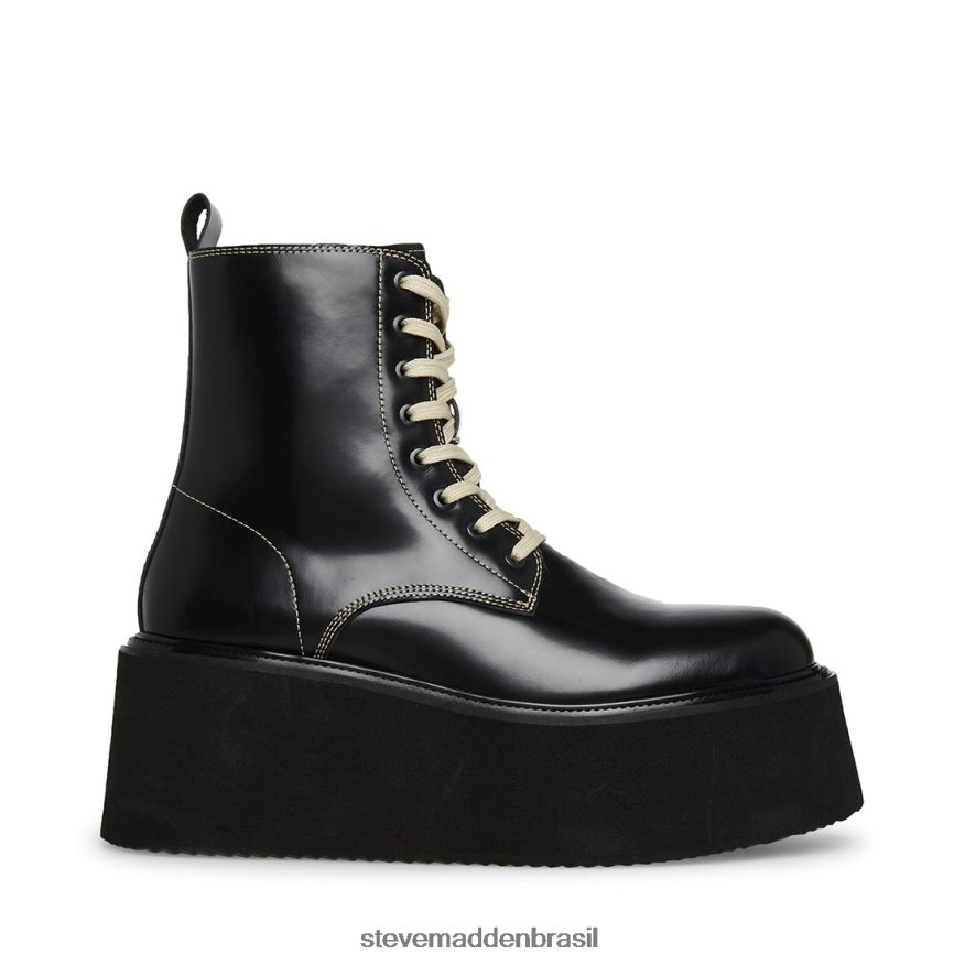 calçados couro branco preto homens Steve Madden lazer ZTFPZH953