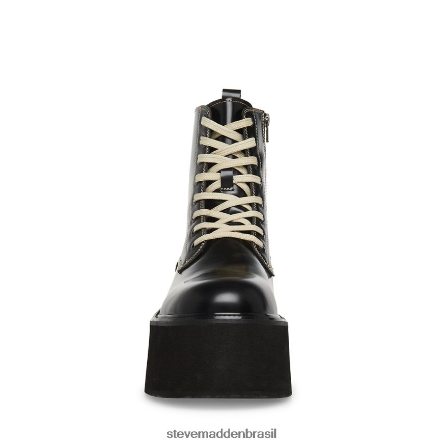 calçados couro branco preto homens Steve Madden lazer ZTFPZH953