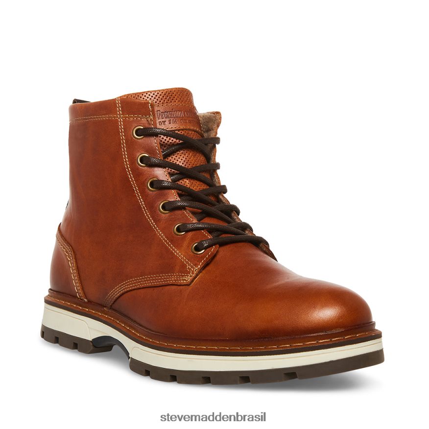 calçados couro conhaque homens Steve Madden Lúcio ZTFPZH973