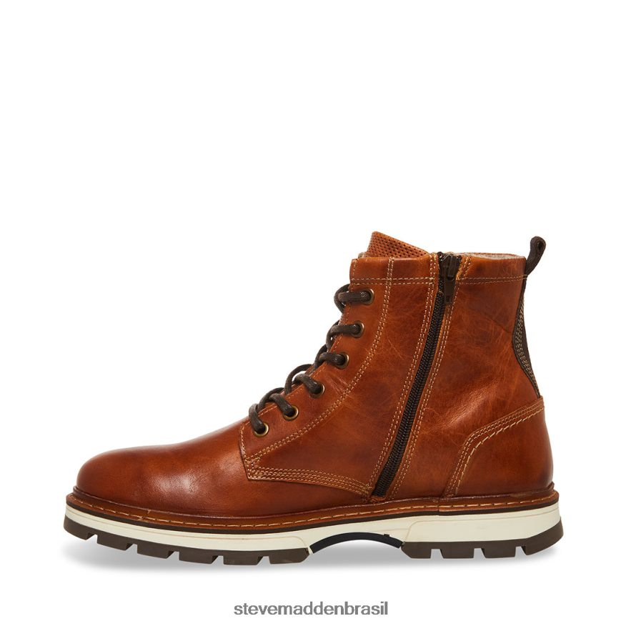 calçados couro conhaque homens Steve Madden Lúcio ZTFPZH973