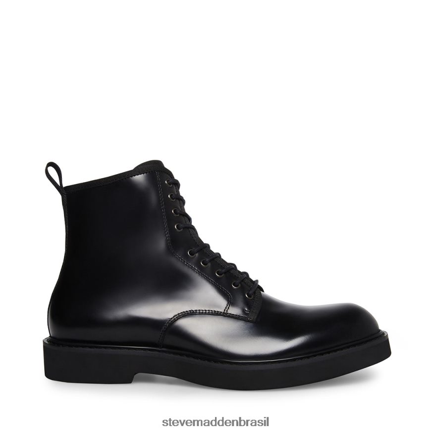 calçados couro preto homens Steve Madden Adriano ZTFPZH975