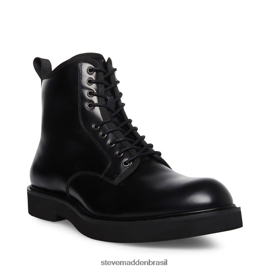 calçados couro preto homens Steve Madden Adriano ZTFPZH975