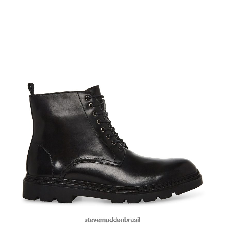 calçados couro preto homens Steve Madden Jessé ZTFPZH955