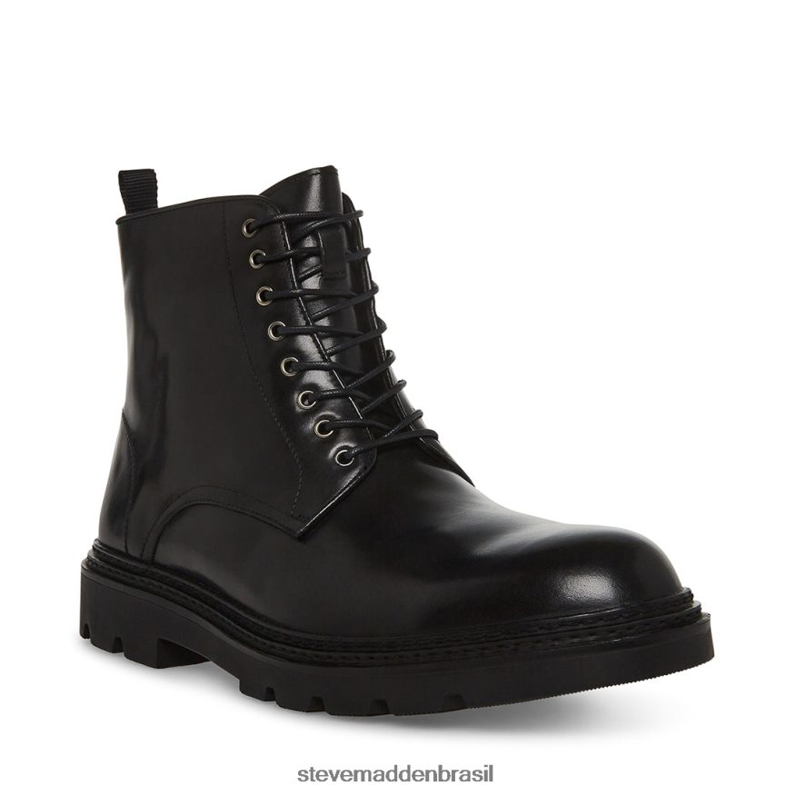 calçados couro preto homens Steve Madden Jessé ZTFPZH955