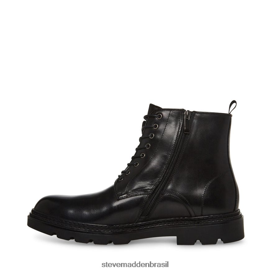 calçados couro preto homens Steve Madden Jessé ZTFPZH955