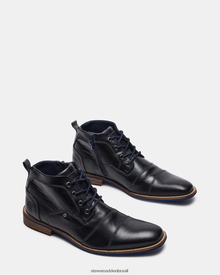 calçados couro preto homens Steve Madden Kramer ZTFPZH939