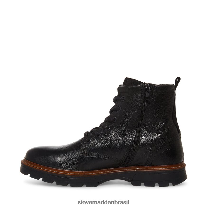 calçados couro preto homens Steve Madden Lúcio ZTFPZH974