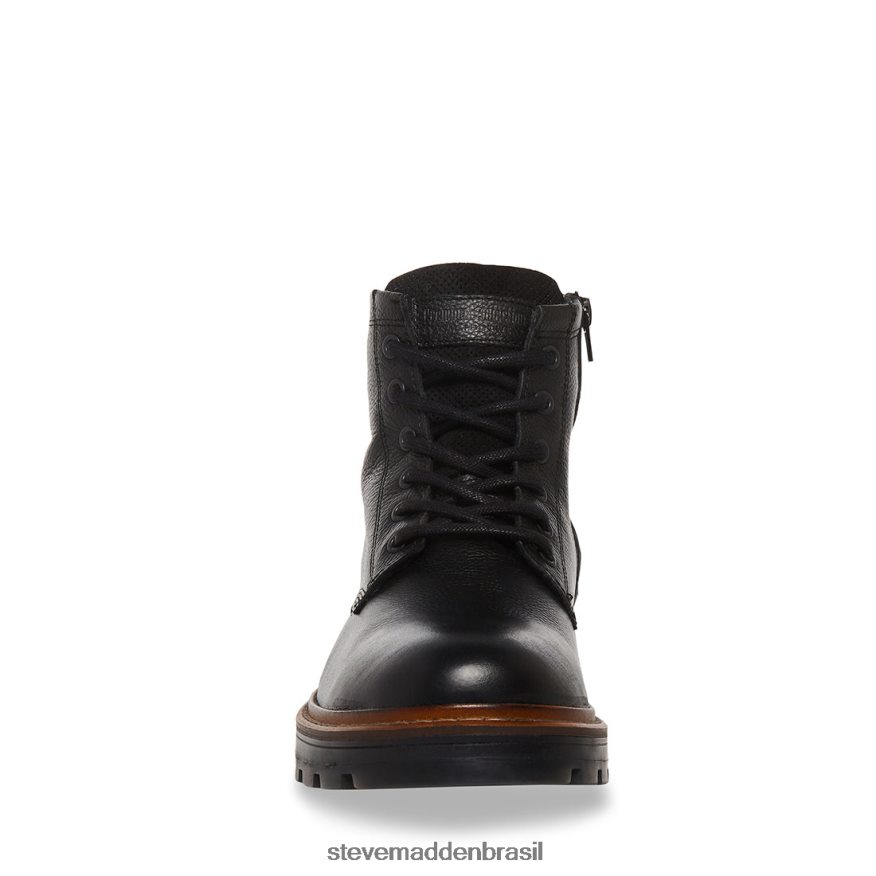 calçados couro preto homens Steve Madden Lúcio ZTFPZH974