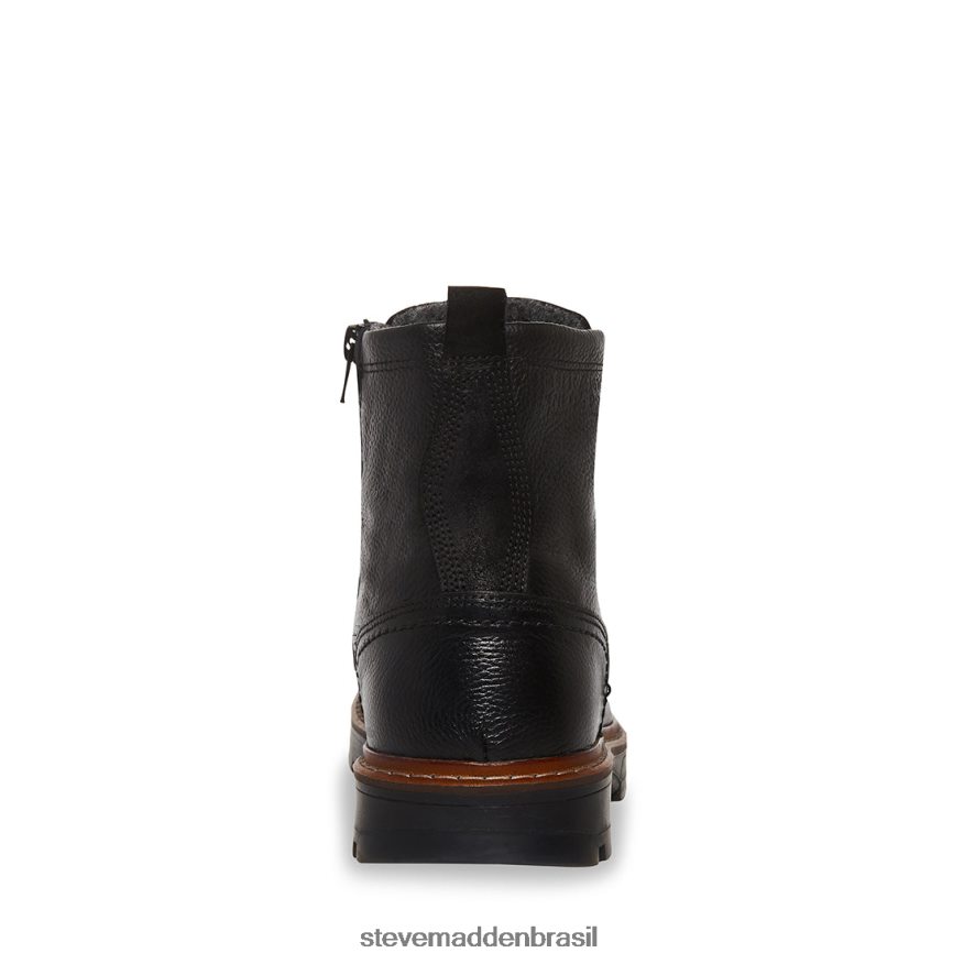 calçados couro preto homens Steve Madden Lúcio ZTFPZH974