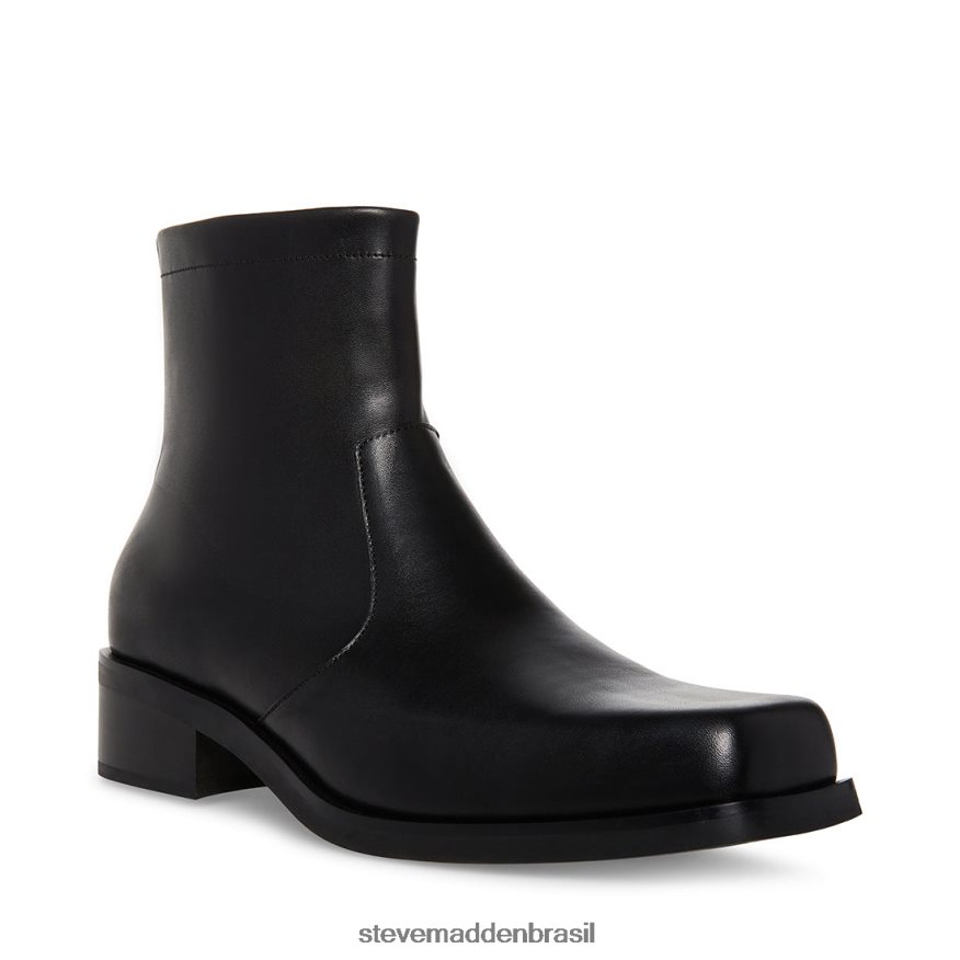 calçados couro preto homens Steve Madden Lionel ZTFPZH938