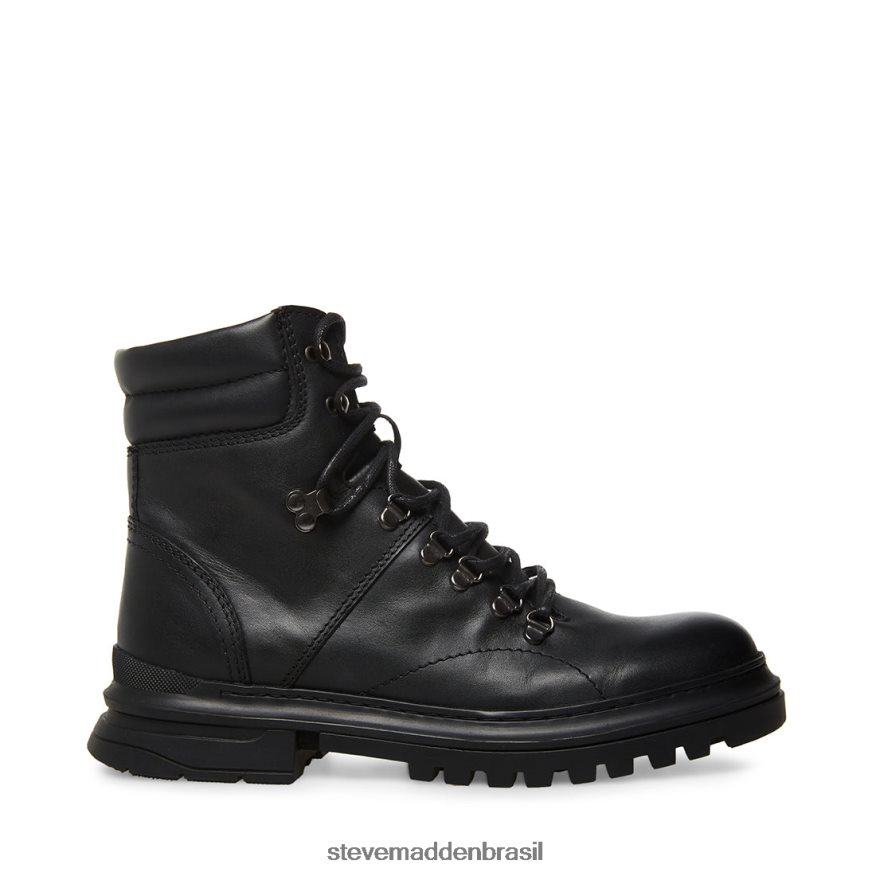 calçados couro preto homens Steve Madden Monty ZTFPZH956