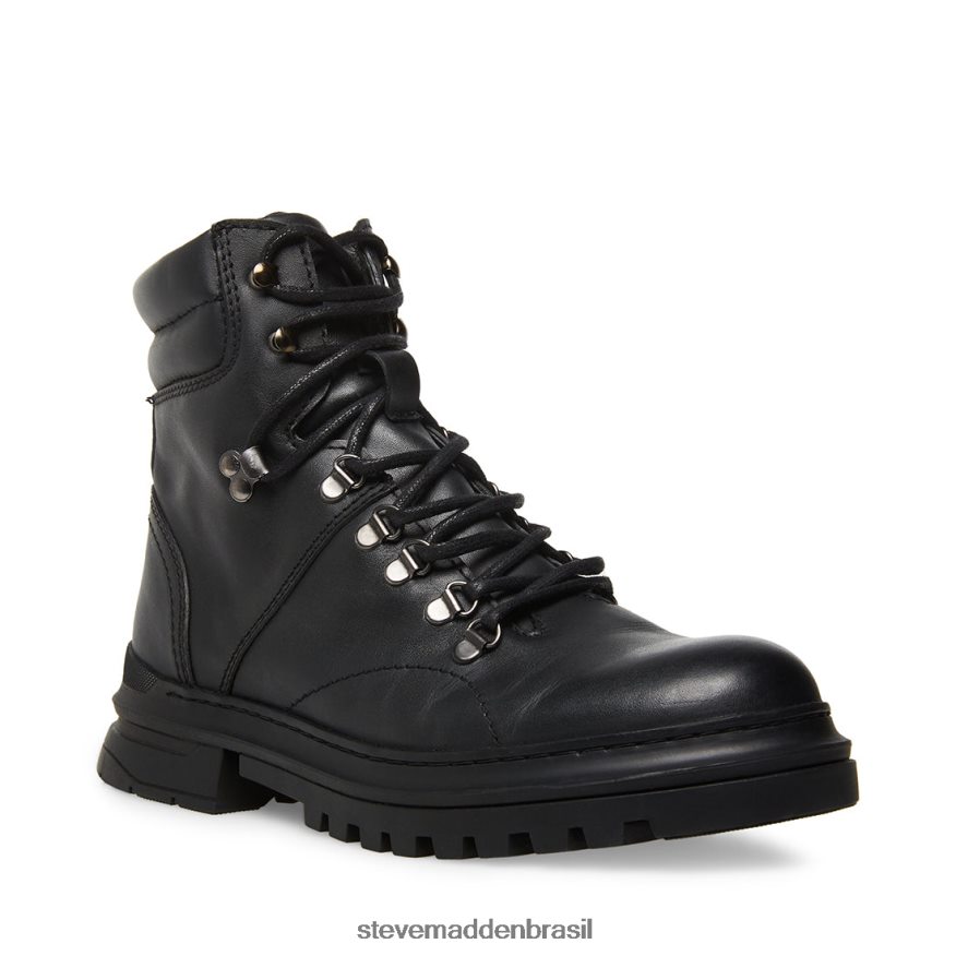 calçados couro preto homens Steve Madden Monty ZTFPZH956