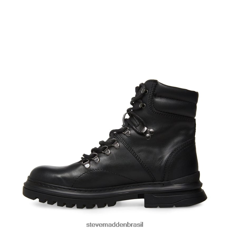 calçados couro preto homens Steve Madden Monty ZTFPZH956