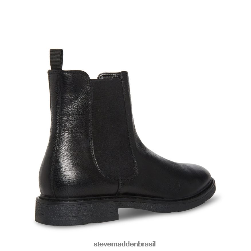 calçados couro preto homens Steve Madden Pedro ZTFPZH971