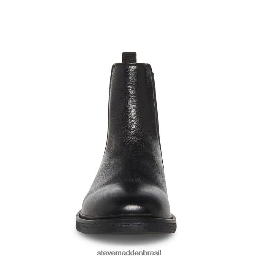 calçados couro preto homens Steve Madden Pedro ZTFPZH971