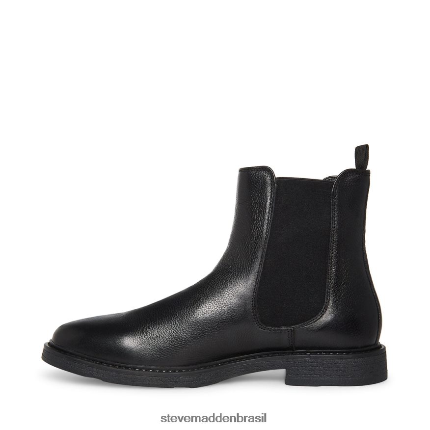 calçados couro preto homens Steve Madden Pedro ZTFPZH971