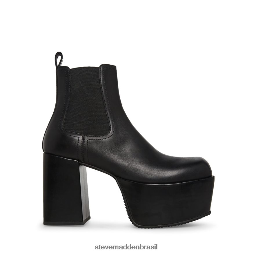 calçados couro preto homens Steve Madden boa ZTFPZH945