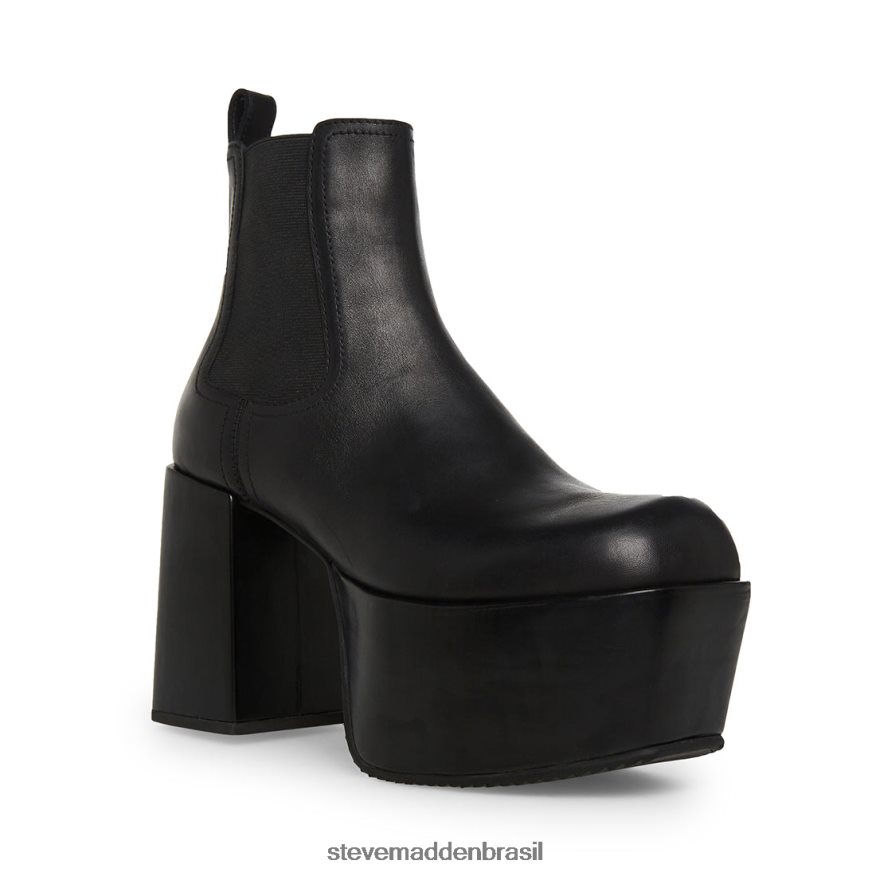 calçados couro preto homens Steve Madden boa ZTFPZH945