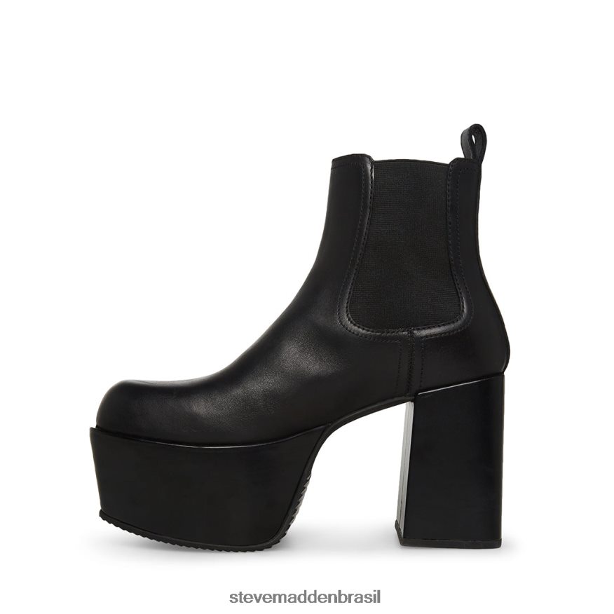 calçados couro preto homens Steve Madden boa ZTFPZH945