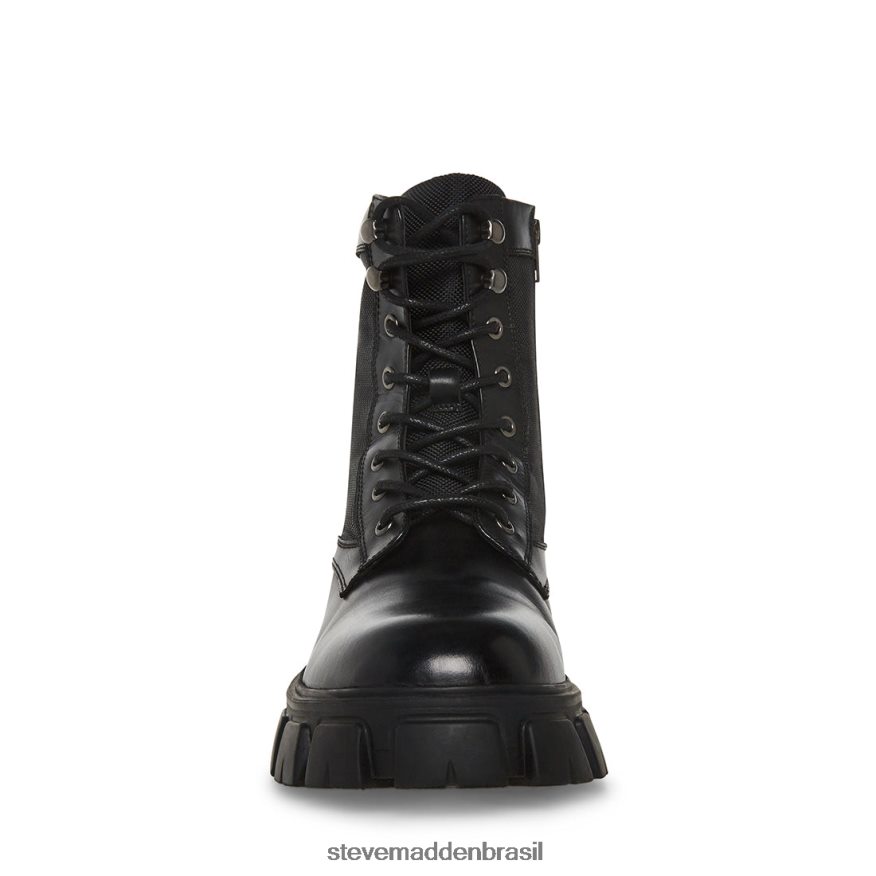 calçados couro preto homens Steve Madden cortina ZTFPZH935