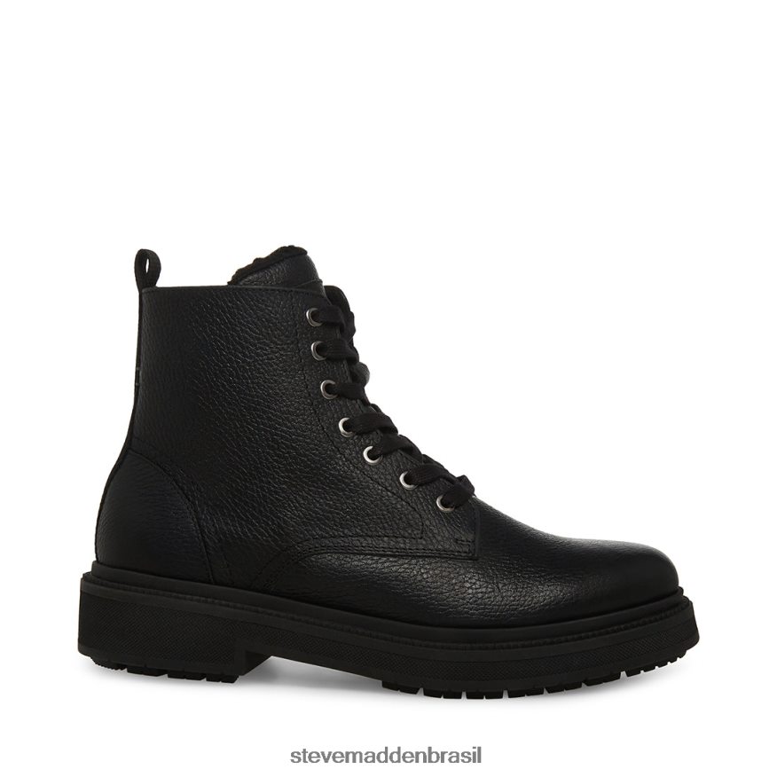 calçados couro preto homens Steve Madden denalii ZTFPZH960