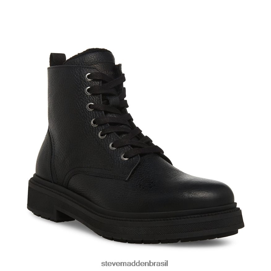 calçados couro preto homens Steve Madden denalii ZTFPZH960